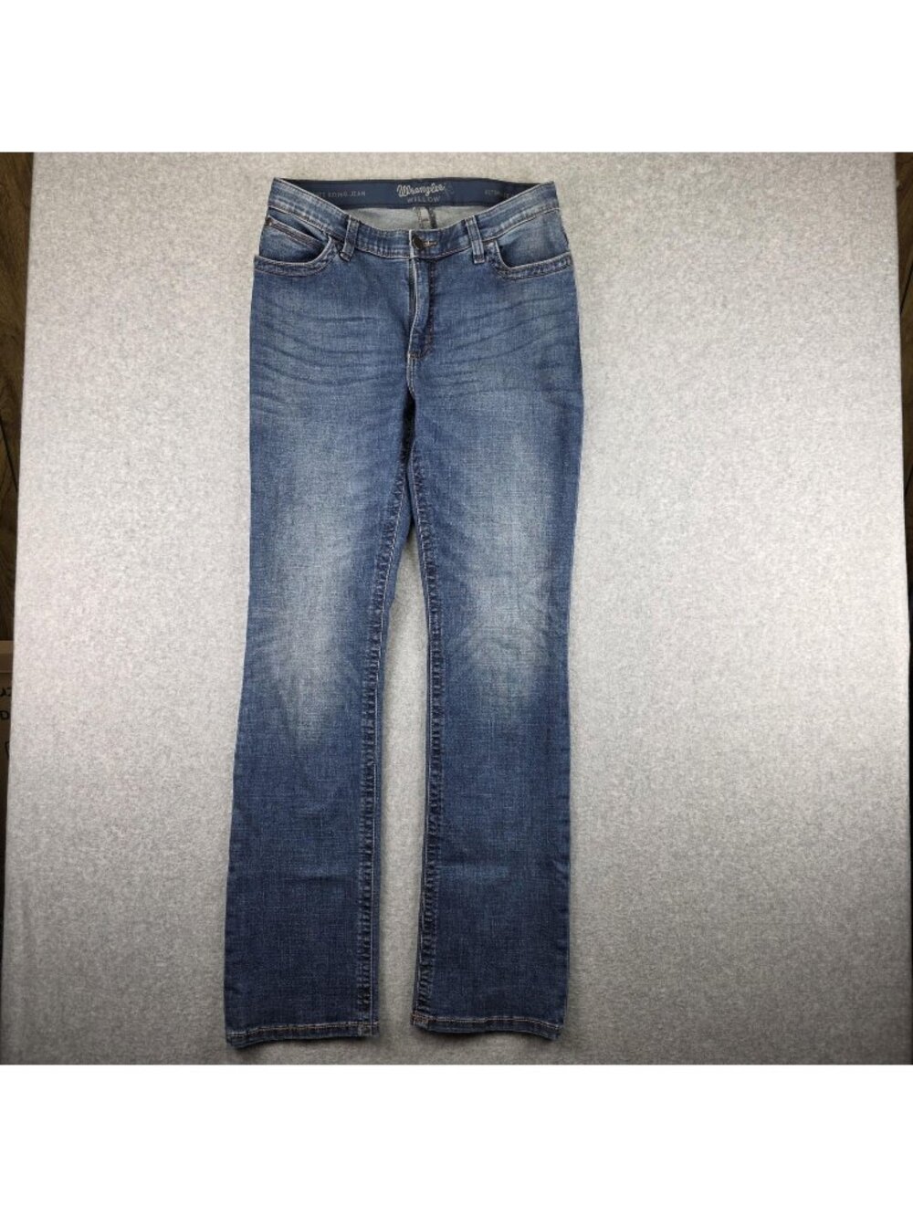 Wrangler Willow Jeans Womens 13x36 Slim Bootcut Medium Wash Blue Stretch Denim